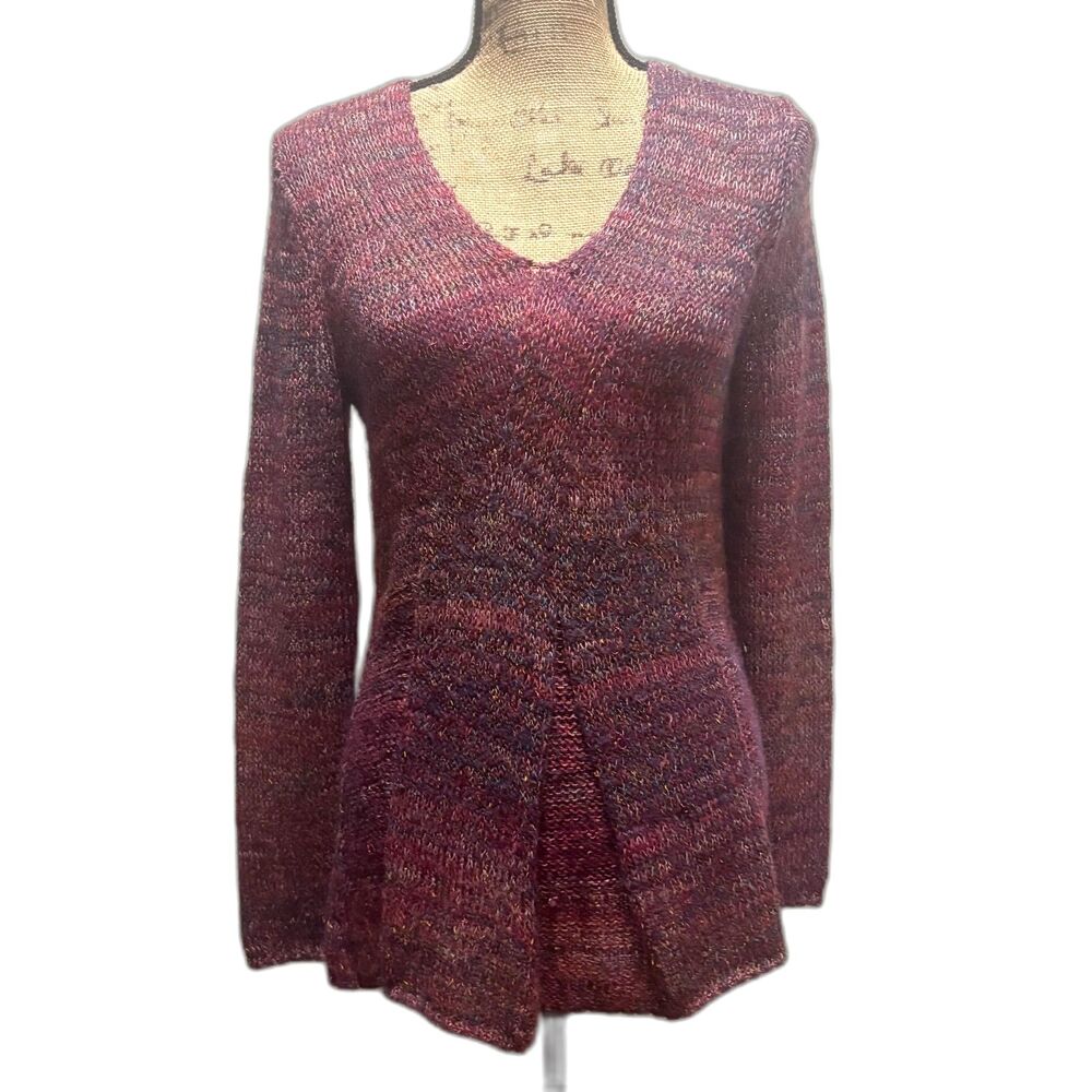 Coldwater Creek Mohair Cotton Wool Sweater Burgundy Dark Fairycore Size‎ Large